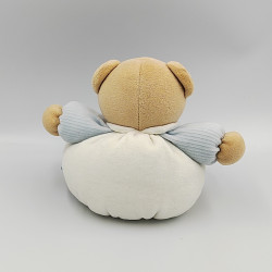 Doudou ours blanc bleu train KALOO
