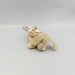 Doudou attache tétine chien beige blanc SUCRE D'ORGE