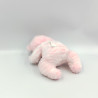 Ancienne peluche ours rose blanc rayé NOUNOURS