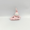 Mini doudou plat lutin rose laine TIAMO COLLECTION