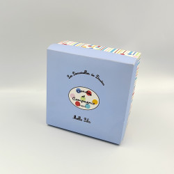 Doudou et compagnie poupée fille mauve avec ours Les Demoiselles de doudou