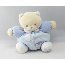 Doudou plat chat plume orange KALOO