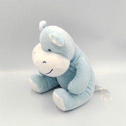 Doudou hippopotame bleu blanc TOM & KIDDY TOMKIDS