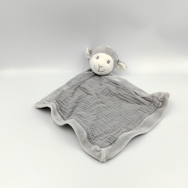 Doudou plat mouton gris blanc SIMBA TOYS KIABI