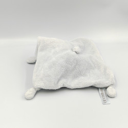 Doudou plat lapin blanc foulard gris KIABI SIMBA TOYS NICOTOY
