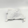 Doudou plat lapin blanc foulard gris KIABI SIMBA TOYS NICOTOY