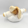 Doudou patapouf lapin blanc brodé dragée KALOO