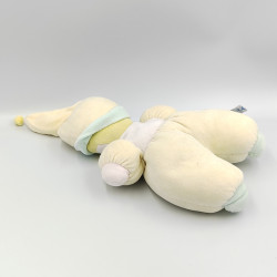 Doudou poupée lutin jaune bleu Sucre d'Orge