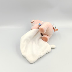 Doudou cheval orange rose avec mouchoir SUCRE D'ORGE