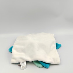 Doudou et compagnie collector chien plat blanc bleu pétales