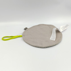 Doudou plat rond gris vert pomme ORCHESTRA PREMAMAN