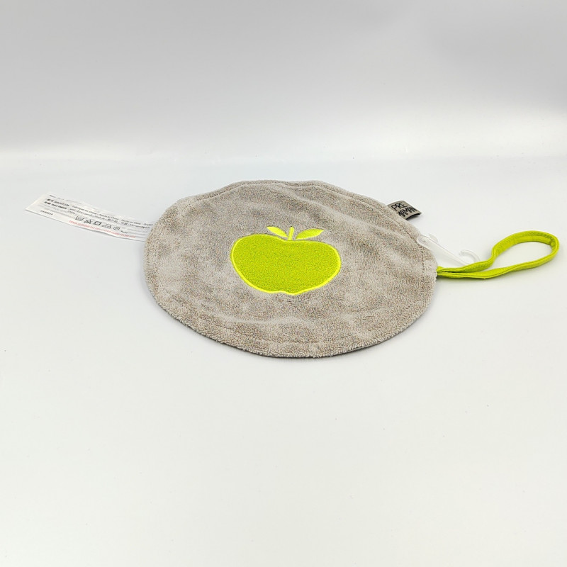 Doudou plat rond gris vert pomme ORCHESTRA PREMAMAN