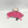 Doudou plat chat gris rose pois ORCHESTRA PREMAMAN