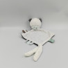 Doudou plat panda gris blanc vert crocodile NATTOU