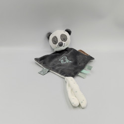 Doudou plat panda gris blanc vert crocodile NATTOU