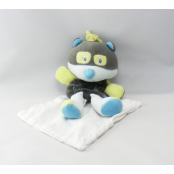 Doudou chien bleu mouchoir Cajou SUCRE D'ORGE