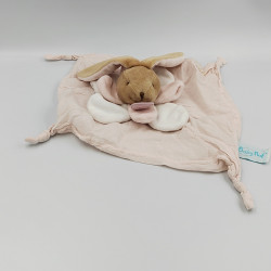Doudou plat lapin rose pétales lange Layette BABY NAT