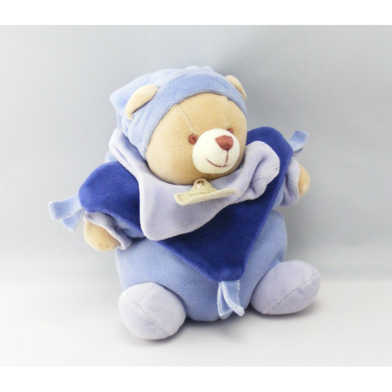 Doudou et compagnie ours noeuds orange cannelle pantin 