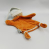 Doudou plat ours orange firmin DOUDOU ET COMPAGNIE