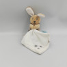 Doudou lapin beige blanc gris Perlim mouchoir Baby nat