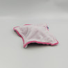 Doudou plat carré ours rose violet SUCRE D'ORGE