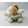 Doudou plat blanc ours dragée KALOO