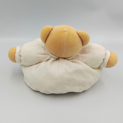 Doudou ours boule patapouf blanc fleur écru bleu KALOO