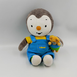 Doudou Tchoupi et doudou jaune bleu vert JEMINI