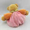 Doudou ours patapouf rose orange jaune vert coccinelle KALOO