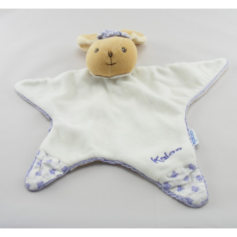 Doudou plat étoile lapin fleurs KALOO 1998