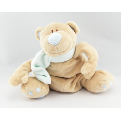 Doudou ours beige écharpe bleu JOLLYBABY