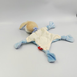 Doudou plat lapin beige bleu SIGIKID