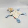 Doudou plat lapin beige bleu SIGIKID