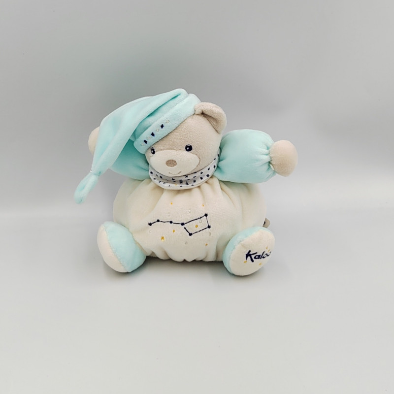 Doudou ours blanc bleu étoiles Petite Etoile KALOO