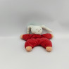 Doudou lapin Patachou rouge orange Corolle