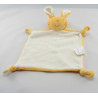 Doudou plat lapin blanc bleu PROVERA