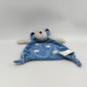 Doudou plat souris gris bleu étoiles OBAIBI