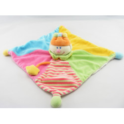 Doudou plat Clown multicolore couronne JOLLYBABY