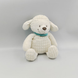 Doudou mouton blanc foulard bleu NICOTOY