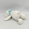 Doudou mouton blanc foulard bleu NICOTOY