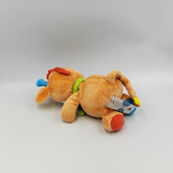 Doudou girafe orange vert bleu jaune NICOTOY SIMBA TOYS