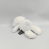 Doudou peluche ours blanc gris rayé ORCHESTRA PREMAMAN