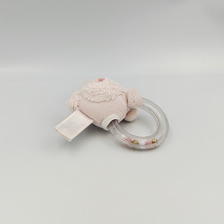 Doudou hochet cygne rose couronne TEX BABY