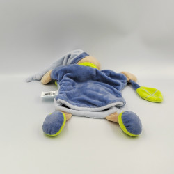 Doudou marionnette ours bleu vert il était une fois Baby nat