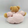 Doudou patapouf ours rose bleu fleurs KALOO
