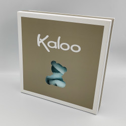 Doudou plat lapin plume bleu Aqua KALOO