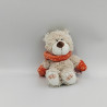 Doudou peluche ours gris rouge pois NICI