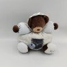 Doudou ours marron bleu jean Denim KALOO