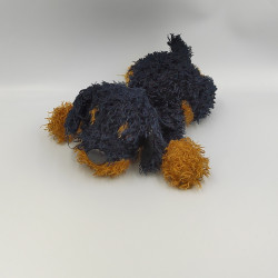 Peluche chien marron noir