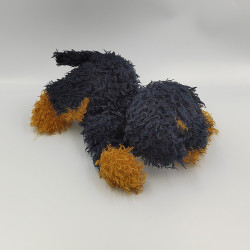 Peluche chien marron noir